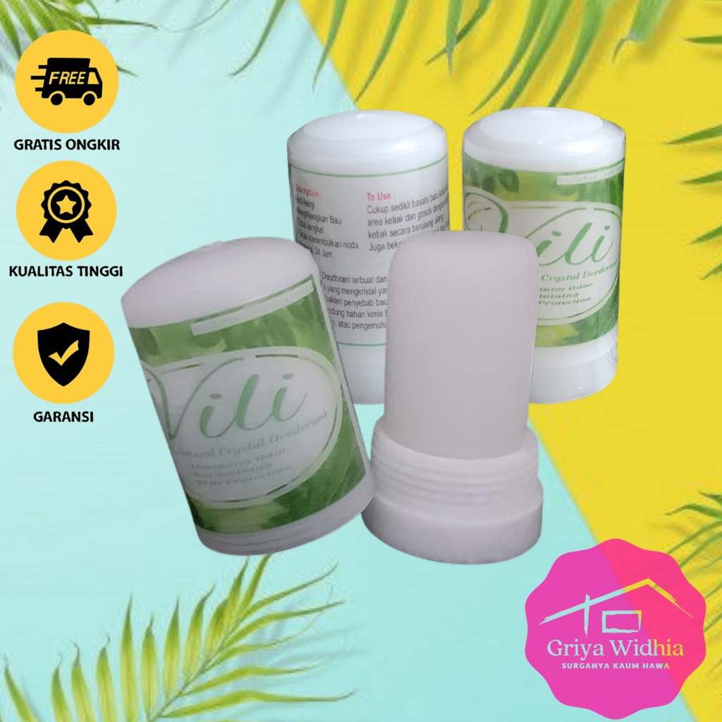 Vili Natural Body Deodorant Tawas Removal Underarm Whitening Deodorant