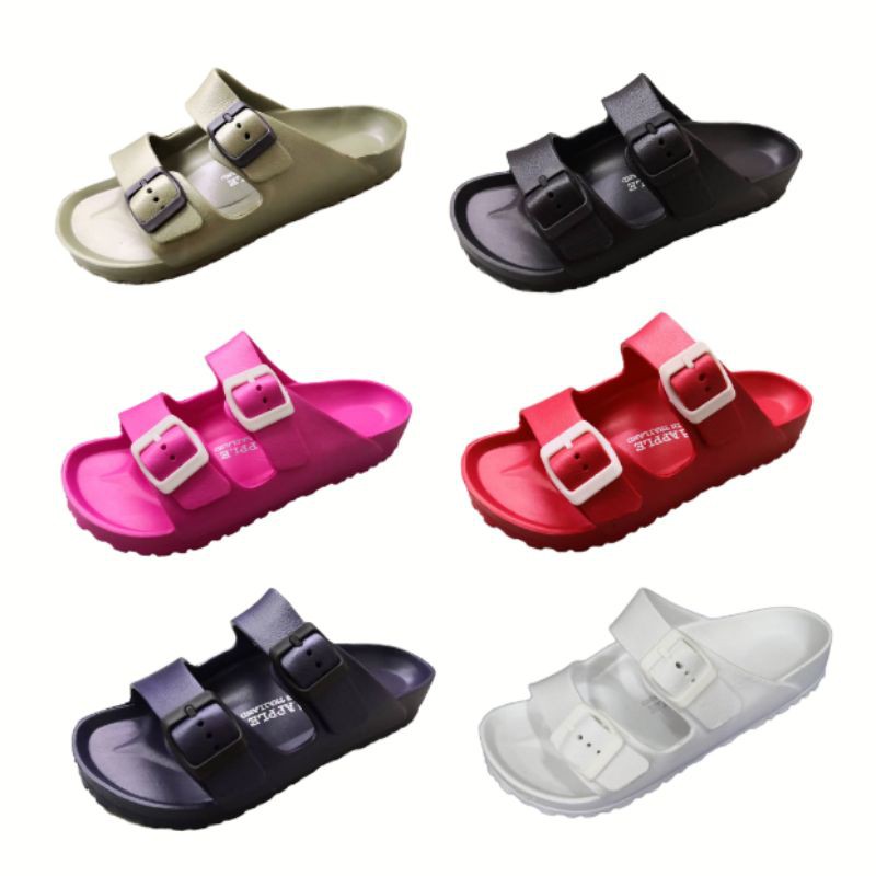 READY STOCK Unisex Double Strap Thai Red Apple Shoes Women's Slipper