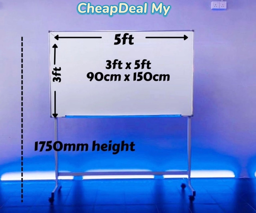 Whiteboard with Roller Stand (All Size Full Set) 2x3 3x4 3x5