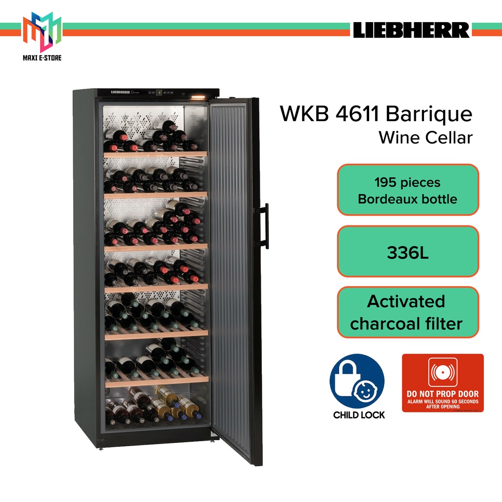 Liebherr WKB4611 Barrique 336L Wine Cellar 195 Bottles WKB 4611 Chiller