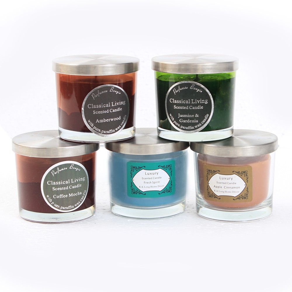 Mild Scented Candle In Glass Jar With Aluminium Lid Shopee Malaysia