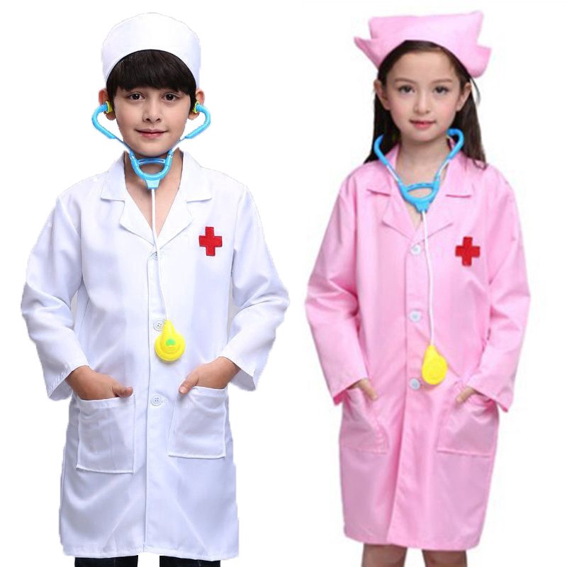 Dress Up America Pink Children Doctor Scrubs Toddler Costume Kids
