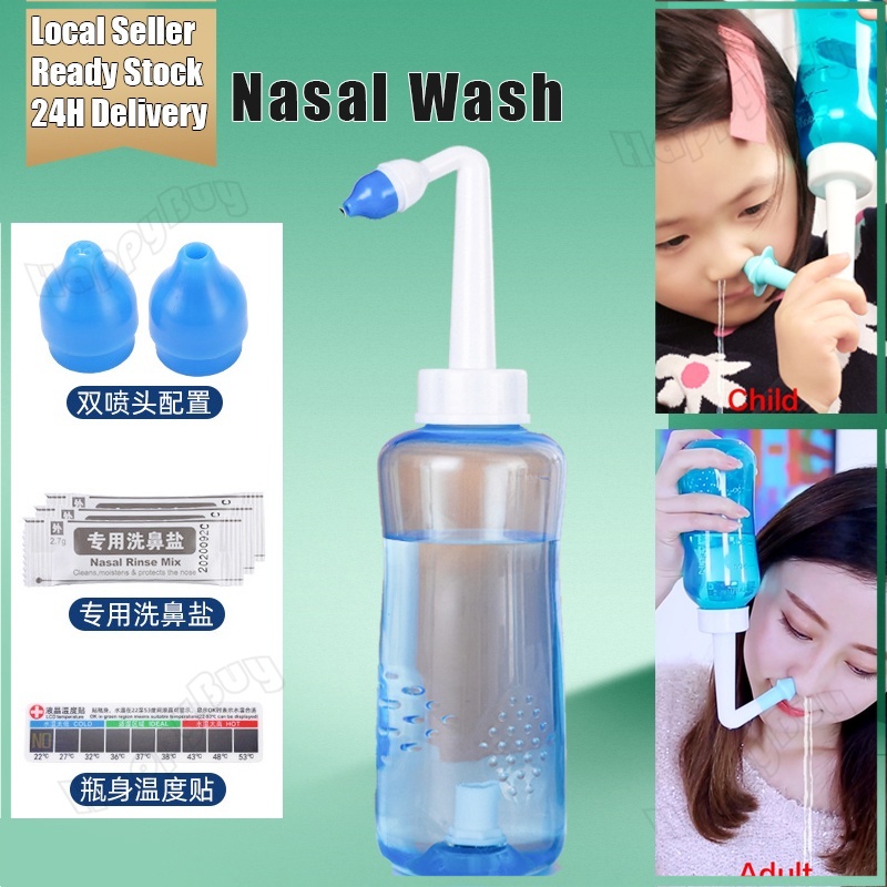 300ml/Waterpulse Wash Nasal Sinus Rinse Bottle Nasal Douching Saline