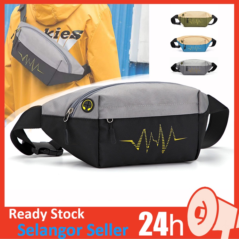 Waterproof Canvas Waist Bag Man Pouch Bag Men Chest Bag Beg Lelaki