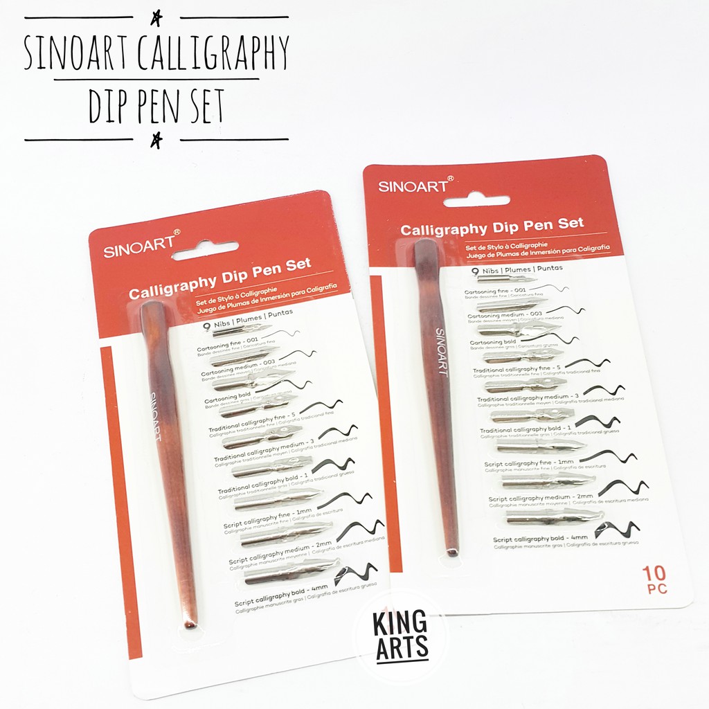 Calligraphy Pen Sinoart Calligraphy Dip Pen Set Shopee Malaysia