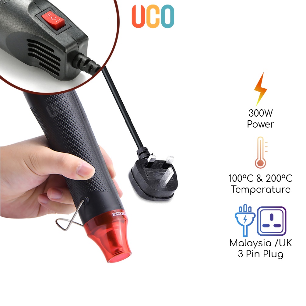 Hot Air Blower, Heat Gun for DIY Embossing and Shrink Wrapping, Hot Air