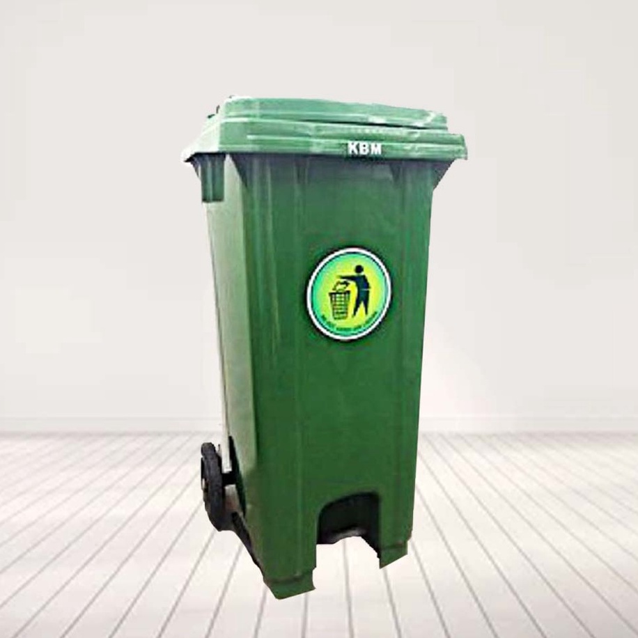 KBM Green Dustbin with Pedal 240L [LIMITED PURCHASE Maximum 1 Piece