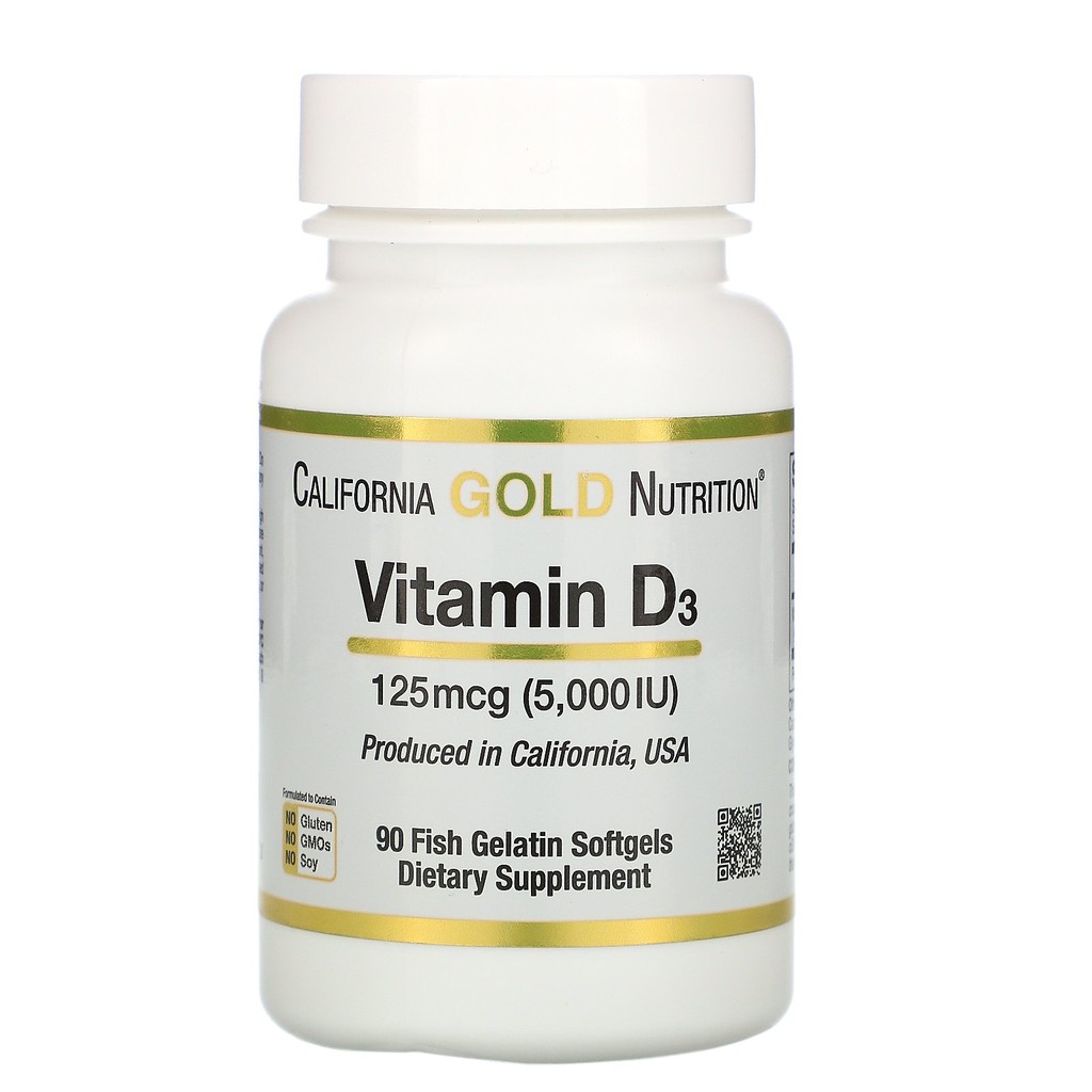 READY STOCK California Gold Nutrition, Vitamin D3, 125 mcg (5,000 IU