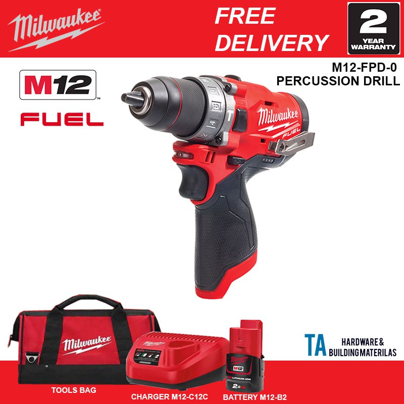 MILWAUKEE M12 FPD0 PERCUSSION DRILL/DRIVER HAMMER DRIVER 2 YEAR