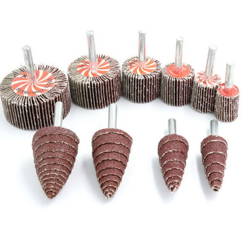 15mm80mm Sanding Flap Wheel Disc Sandpaper Abrasive 1/4'' Shank Drill