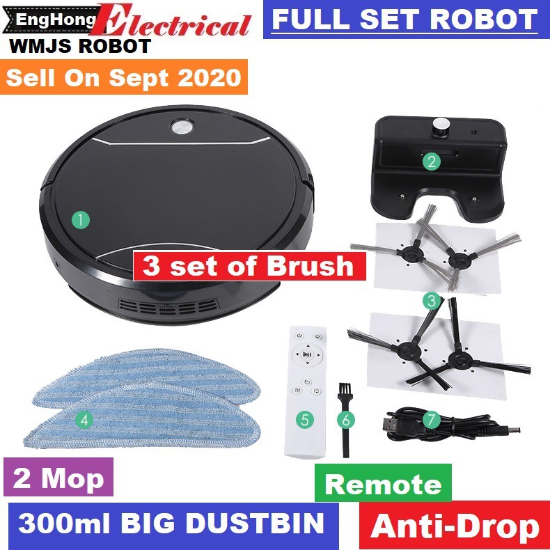 3D1801 Premium Robot Cleaner Vacuum & Mop (robot vacuum) robot vakum