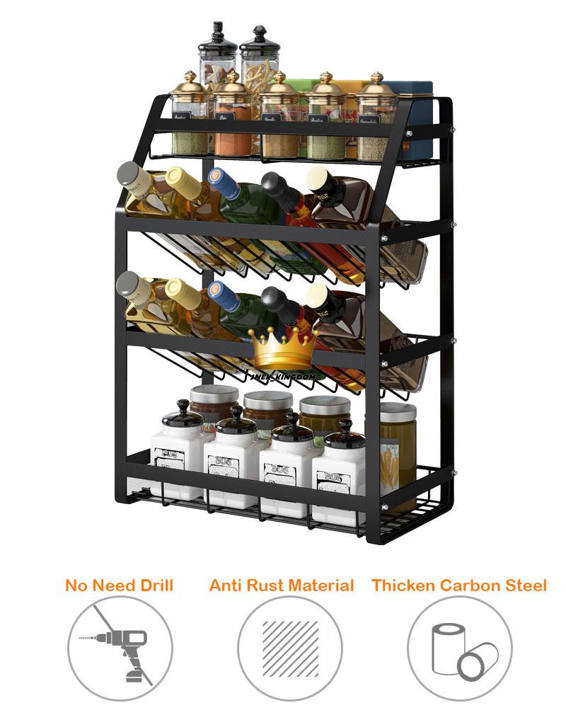 Rak Botol Rak Serbaguna Rak Pinggan Kitchen Storage Kitchen Organizer