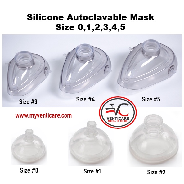 ANAESTHESIA SILICONE MASK REUSABLE AMBU BAG MASK REPLACEMENT Shopee