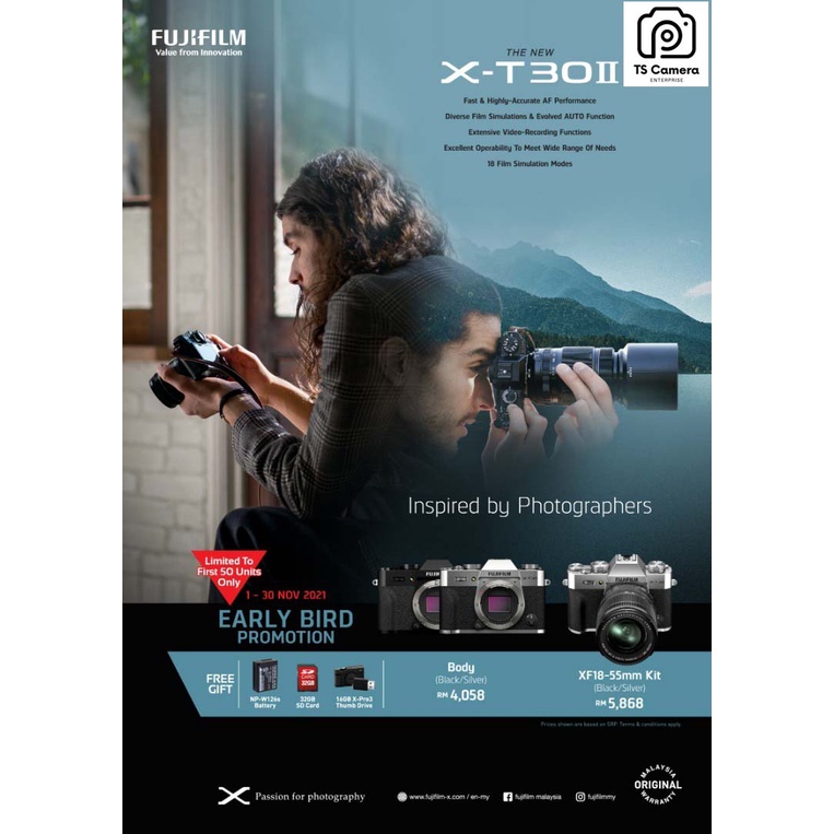 FUJIFILM XT30 MARK II / FUJI XT30 KIT LENS XF1855MM / FUJI XT30 II