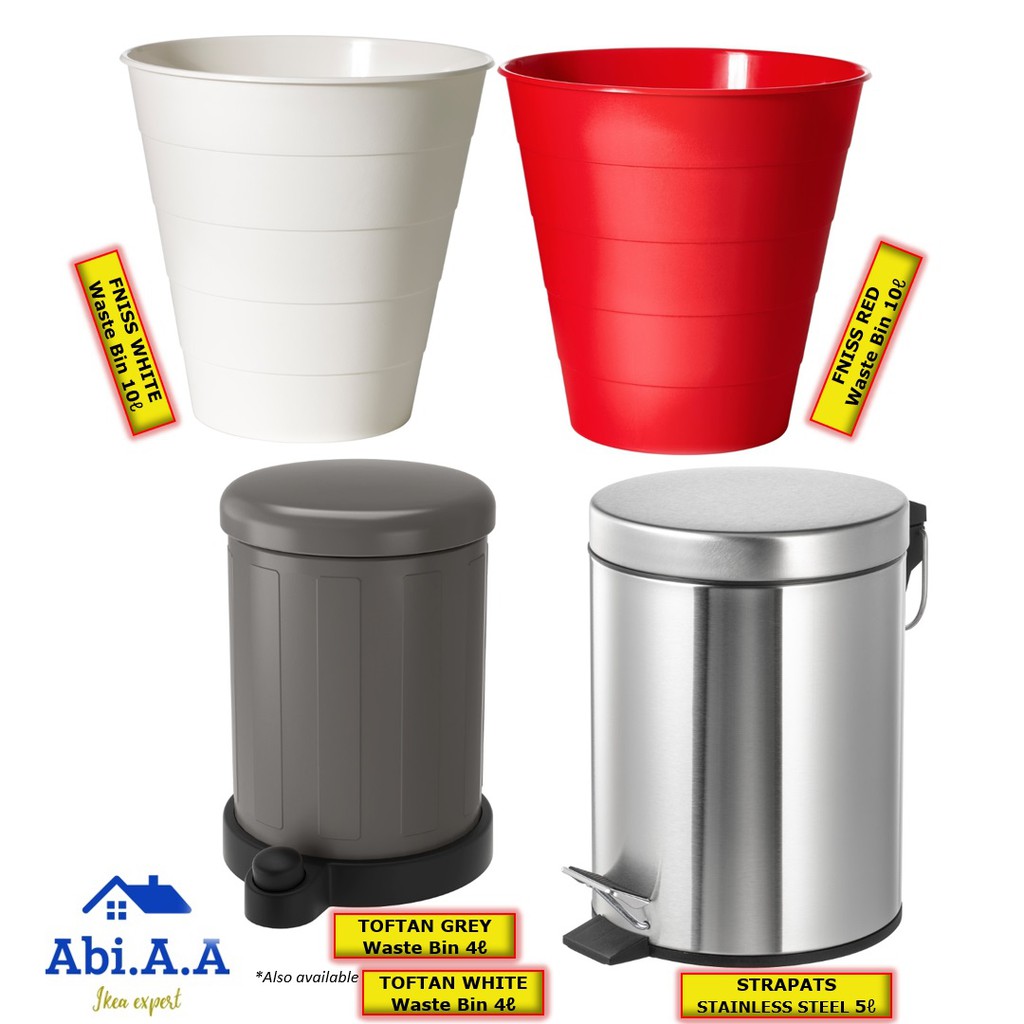 IKEA FNISS / IKEA TOFTAN / IKEA STRAPATS WASTE BIN STAINLESS STEEL TONG SAMPAH Shopee Malaysia