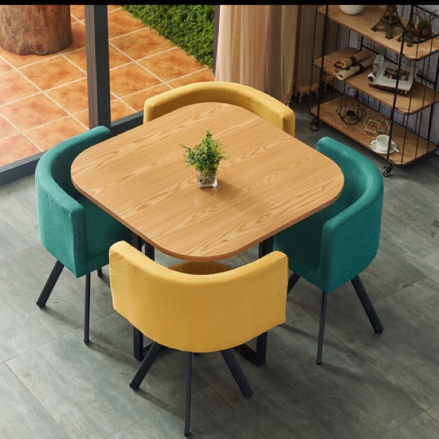 Disscussion table dining table simple bar table scandinavian Shopee