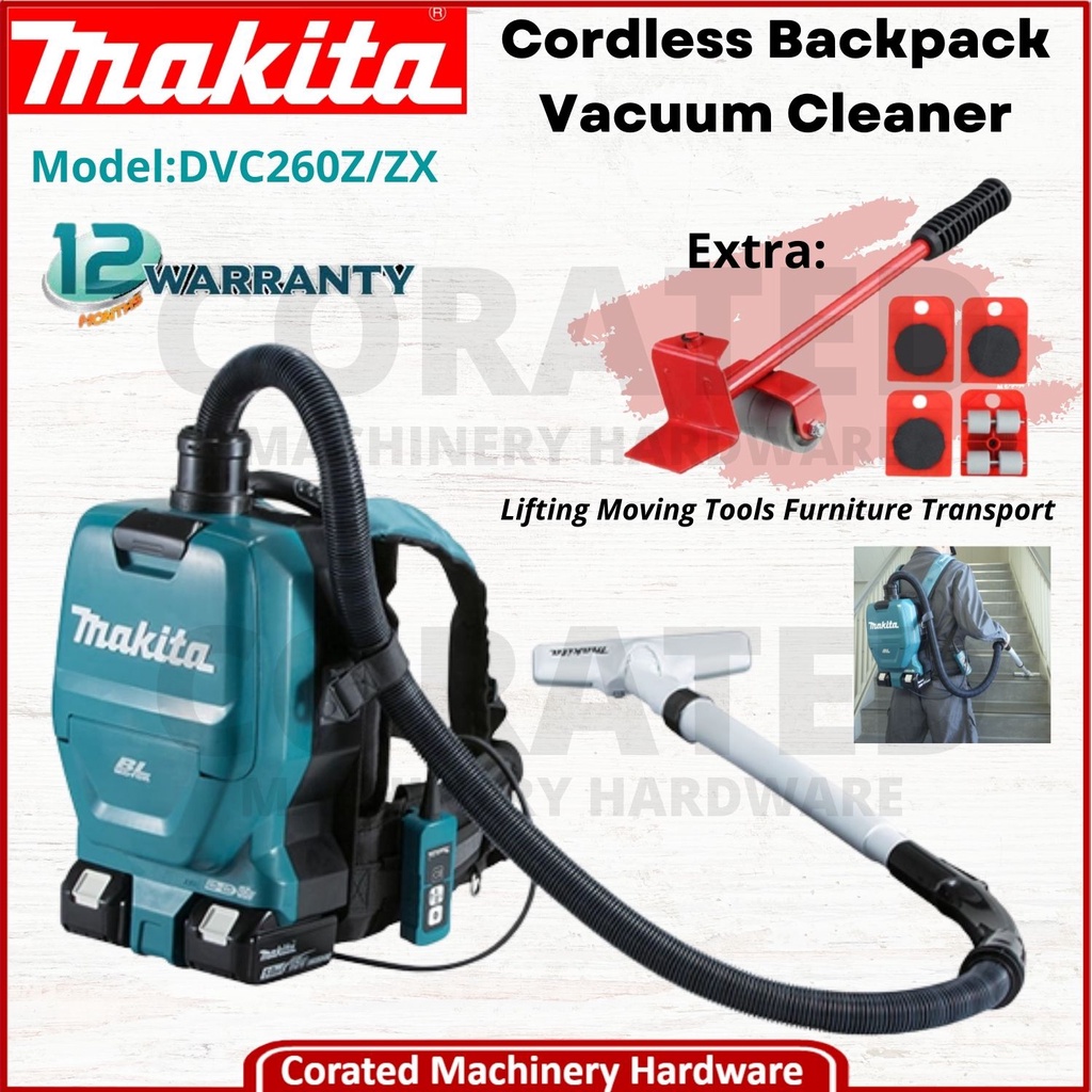[CORATED] Makita Cordless Backpack Vacuum Cleaner DVC260Z/ZX(1 Year Warranty) Shopee Malaysia