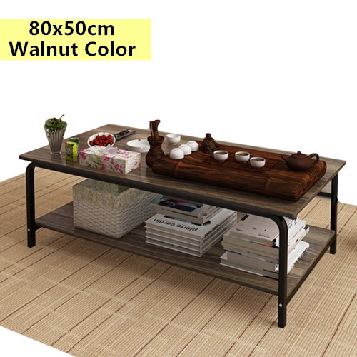 Modern Solid Metal Wood Coffee Table Living Room Drawing Room Tea Table