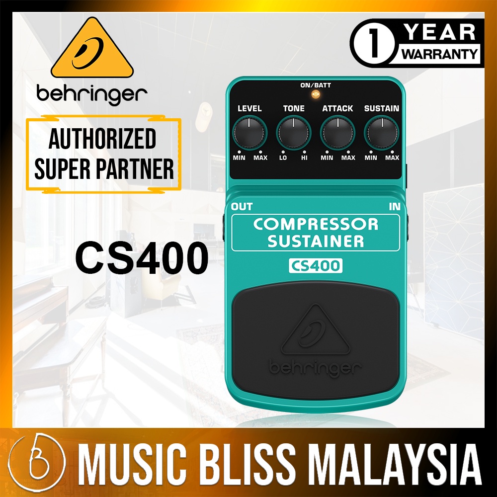 Behringer CS400 Compressor/Sustainer Guitar Effects Pedal (CS400 / CS