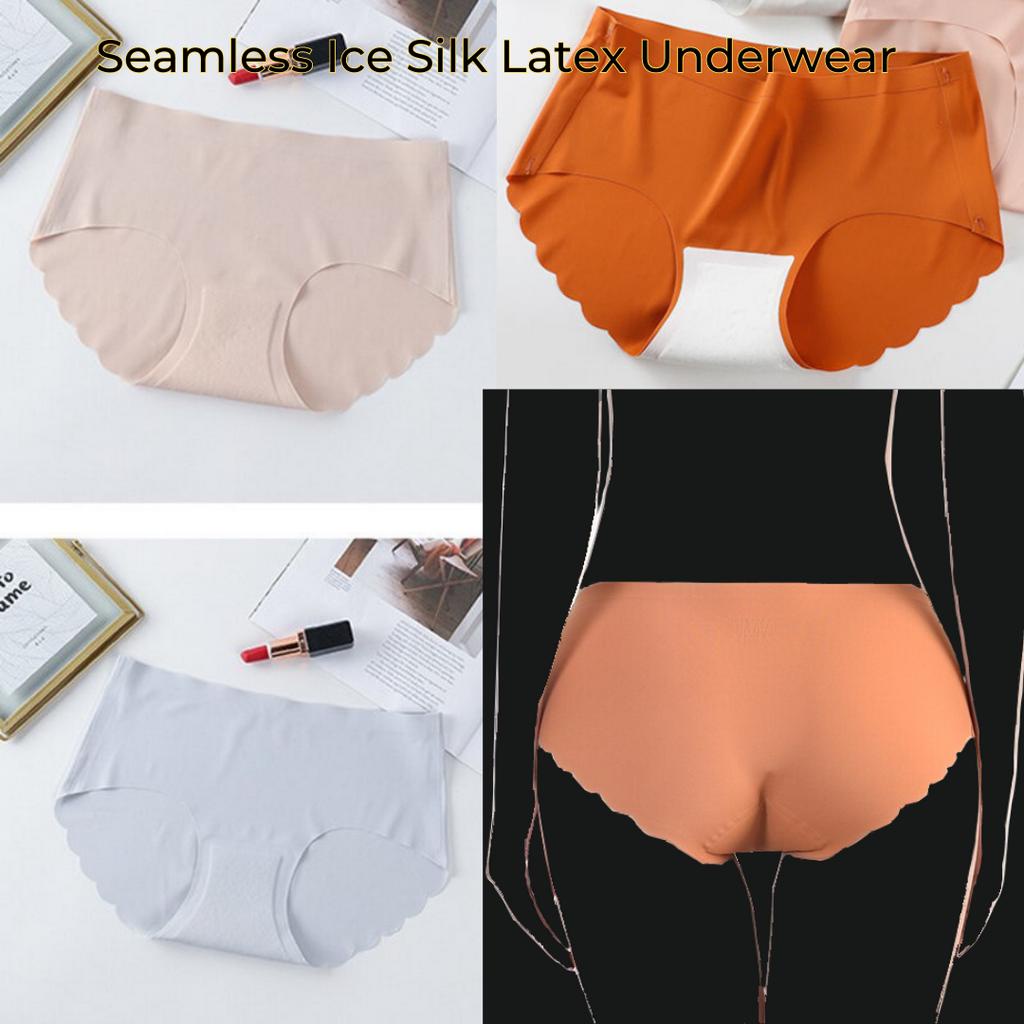 Lady Ice Silk Seamless Underwear Panties Women Thailand Rubber Latex