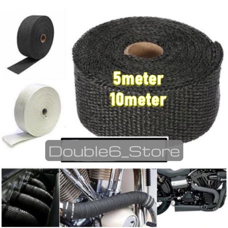 Titanium Temp Exhaust Pipe Heat Wrap Resistant Downpipe Car Motorcycle
