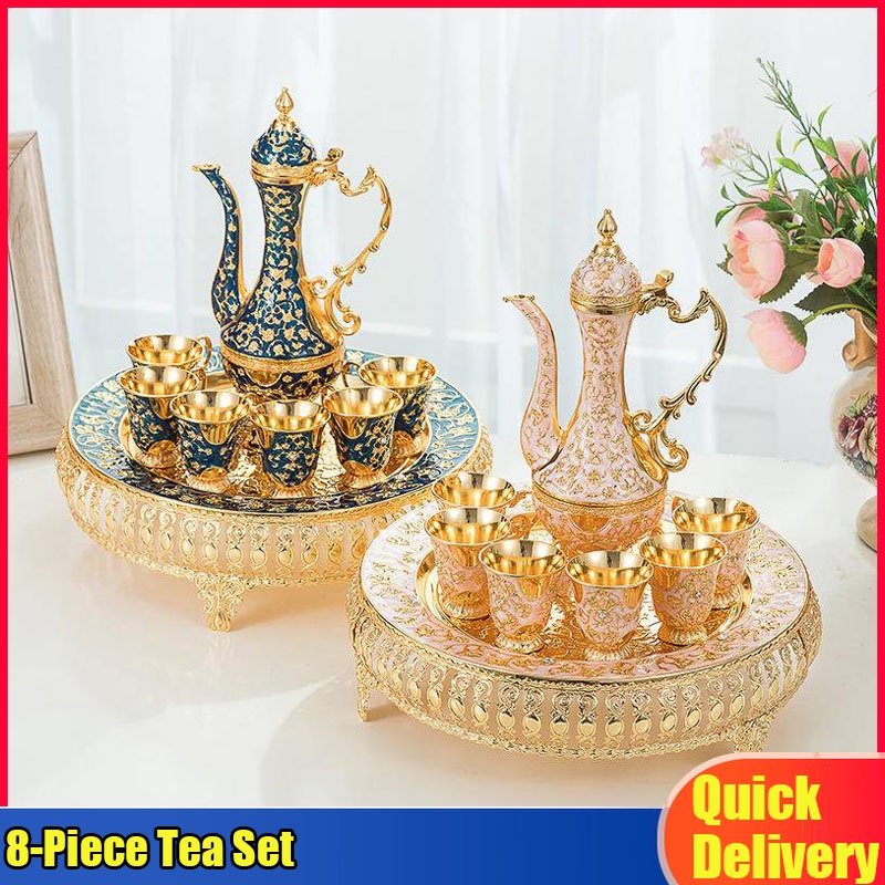 8 PCS tea set Coffee tableware cawan buffet set tea set tea pot set