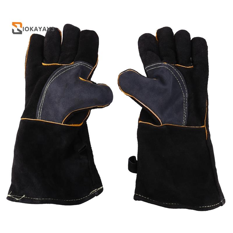 Extreme Heat&Fire Resistant Gloves Leather with Stitching,Mitts Perfect