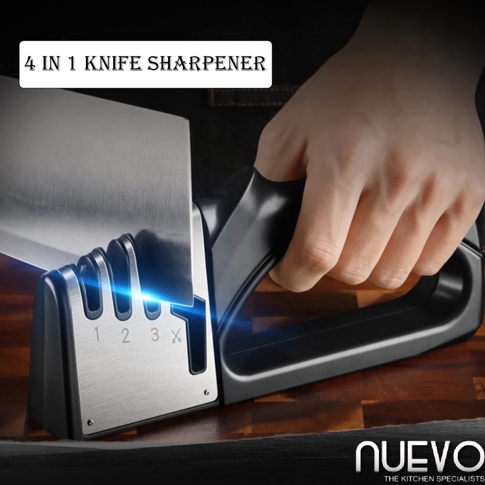 4 in 1 Knife Sharpener Knives Diamond Ceramic Stone Professional Knife
