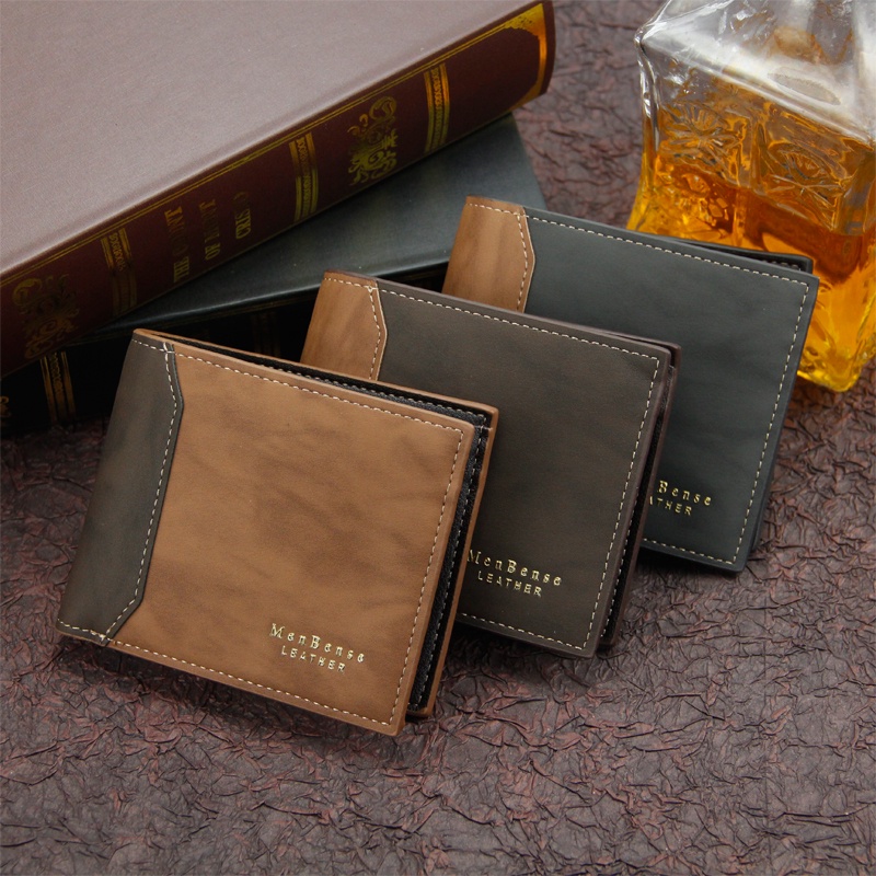 Trendy Men Bifold PU Leather Slim Wallet ID Window Card Case Clutch Bag