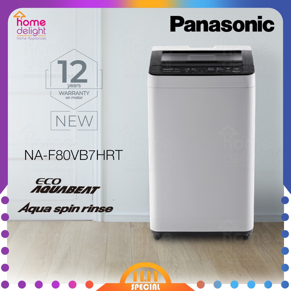Panasonic NAF80VB7HRT Washing Machine 8KG [NAF80VB7] Shopee Malaysia