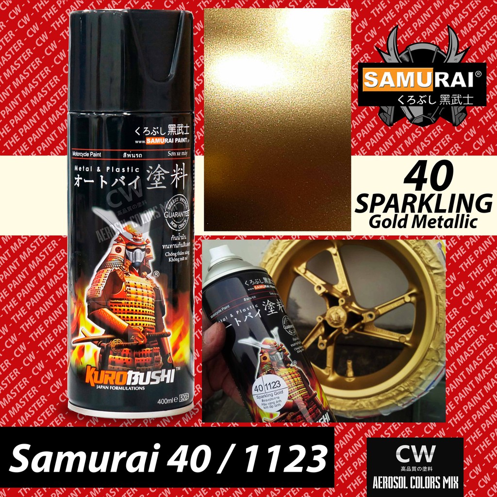 [ Samurai Paint 40 Sparkling Gold ] Metallic Colors 400ml 🛵 Gold