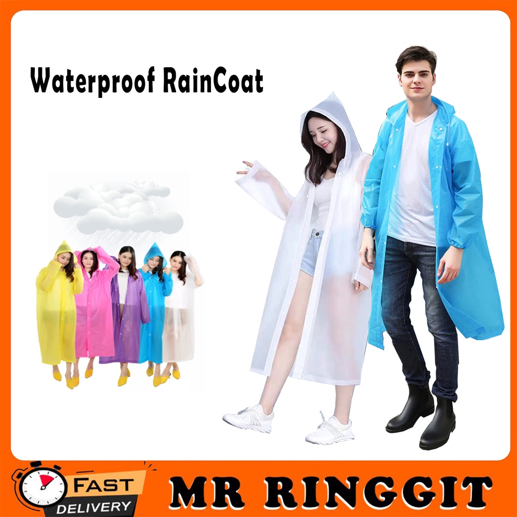Thick Waterproof RainCoat Hoodie Poncho Rain Coat Rainsuit Rainwear