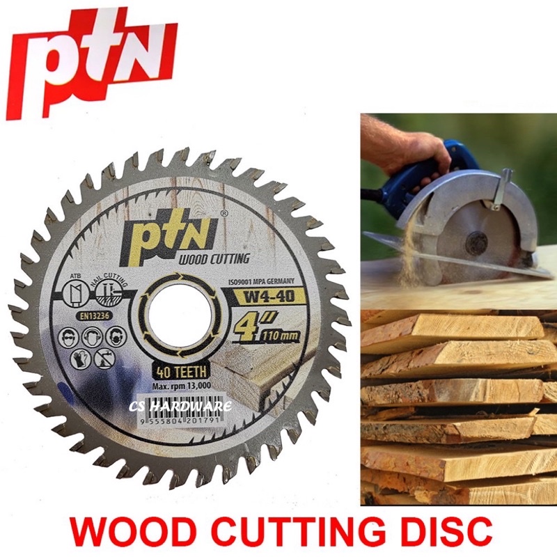 PTN [WOOD] Cutting 4" PTN W440 Premium Quality Wood Cutting Blade 4