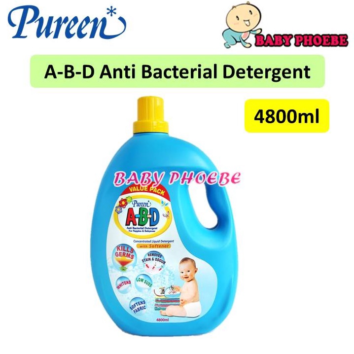 Pureen ABD Anti Bacterial Laundry Detergent 4800ml (1pc) Shopee Malaysia