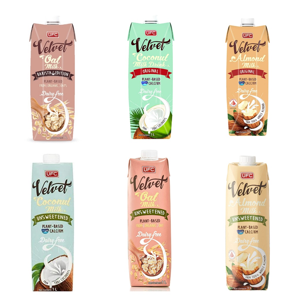 UFC Velvet UHT Dairy Free Milk [ Almond Milk Unsweetened / Oat Milk