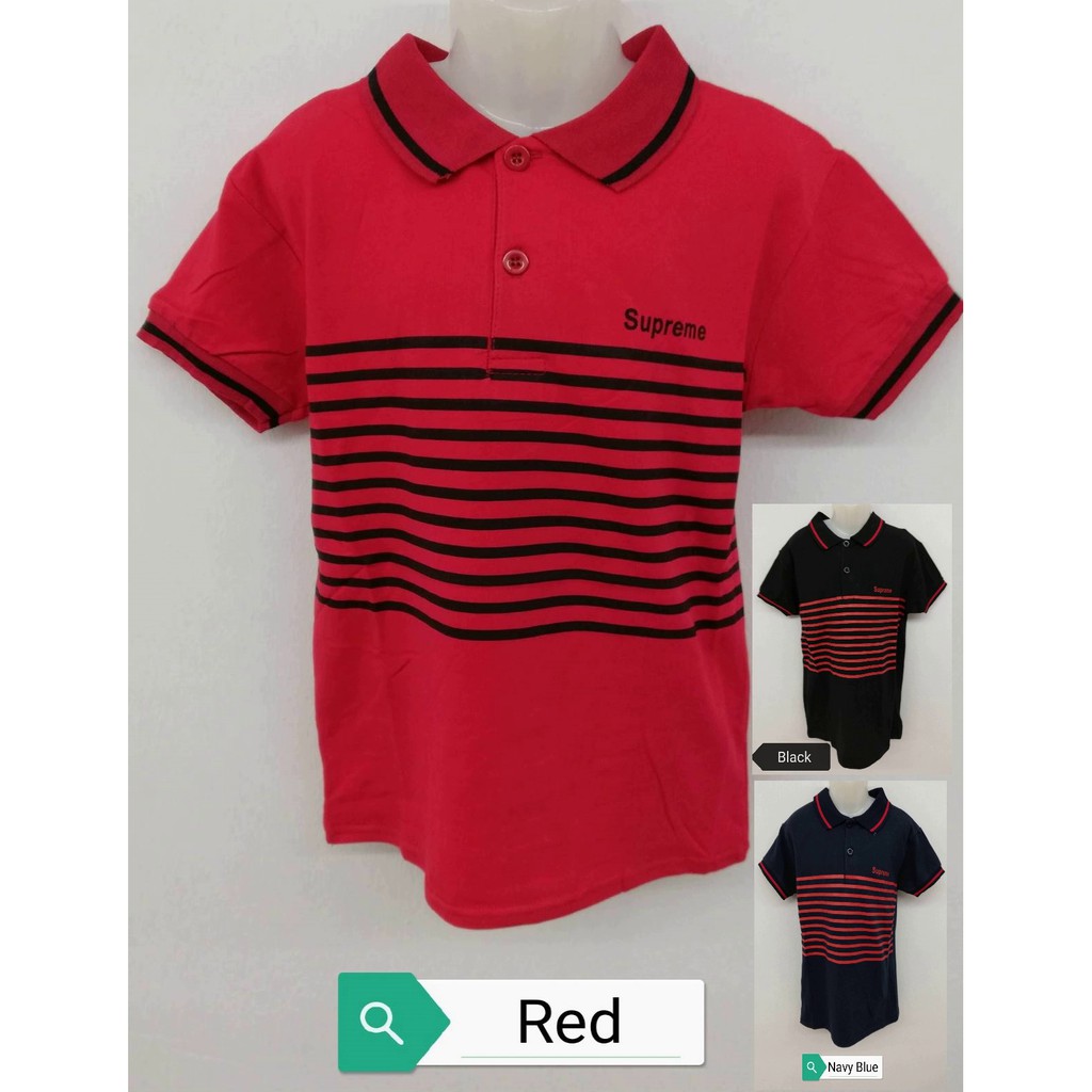 MBS Kid Boy Supreme Collar TShirt Short Sleeve Shopee Malaysia