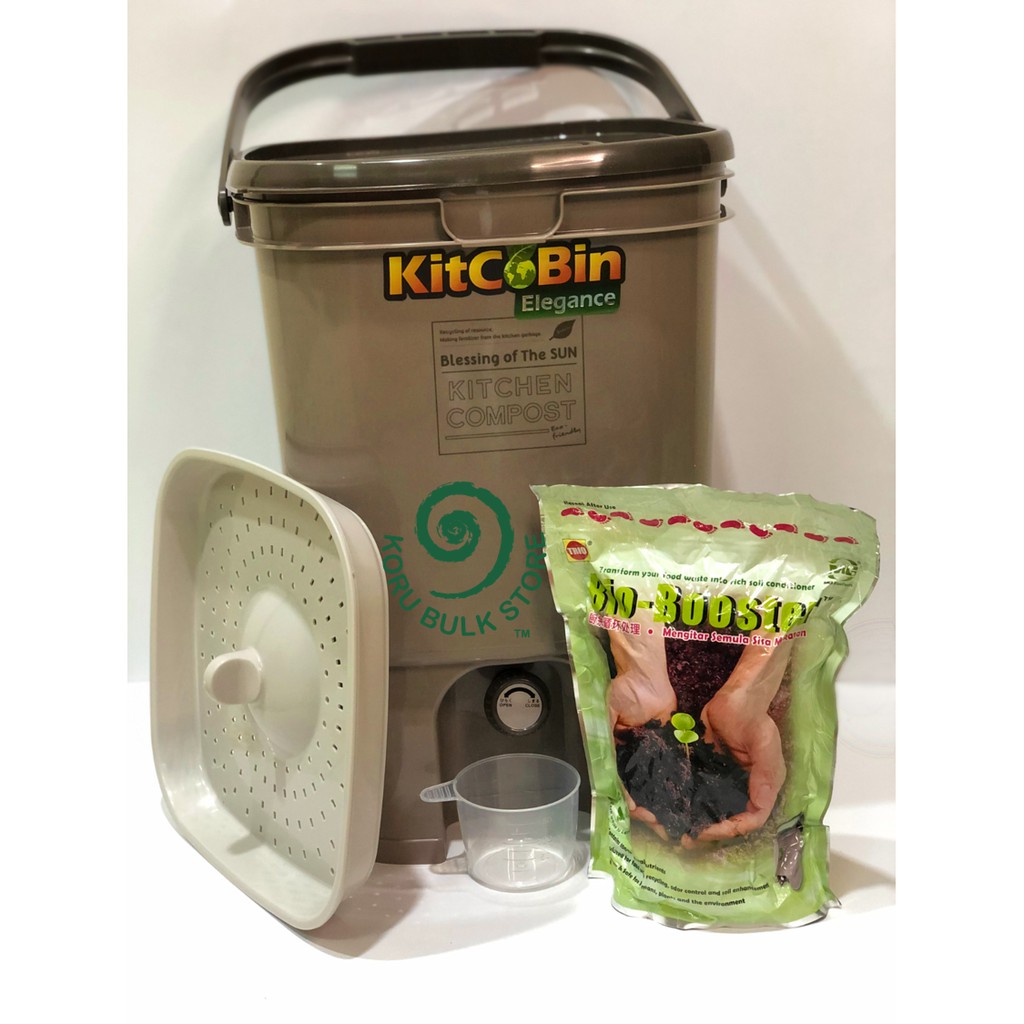 KitCoBin Kitchen Compost Bokashi Bin 20L + Bokashi Powder 1kg Shopee Malaysia