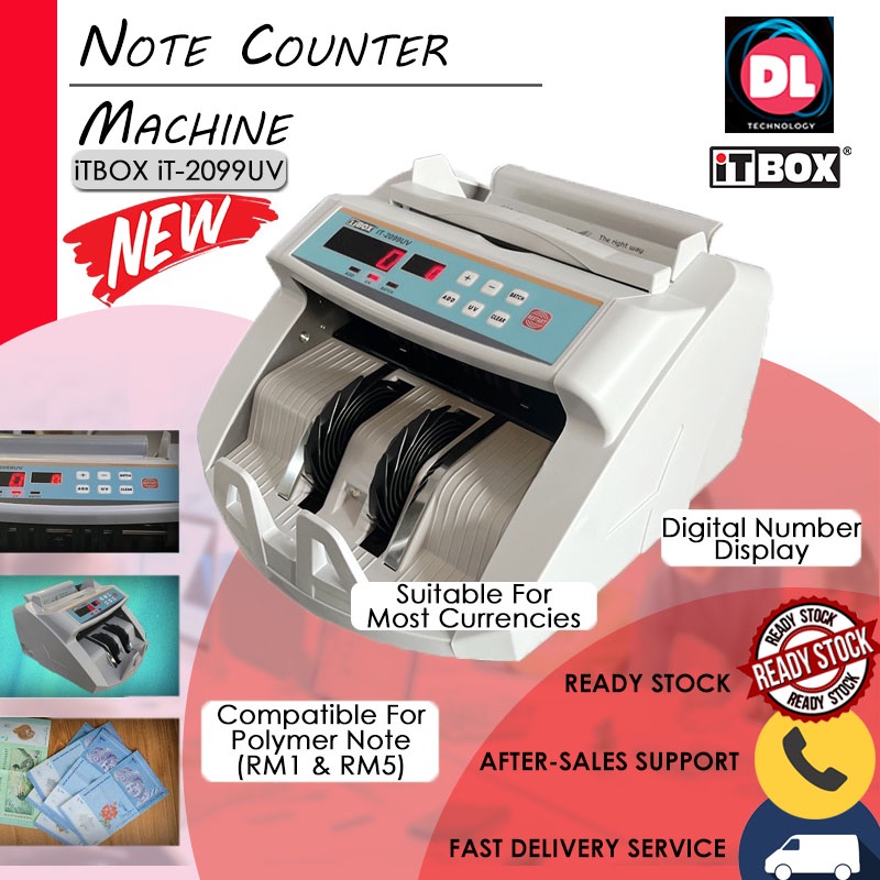 iTBOX Note Counter Machine iT2099UV Money Cash Counter Machine
