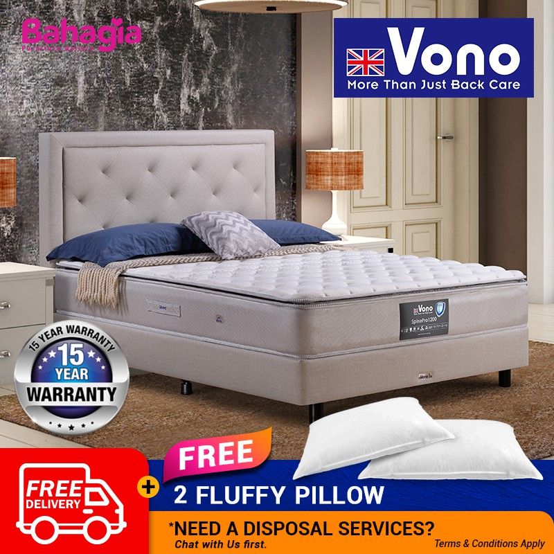 Vono Spinepro 1200 Mattress Non Flip Mattress with Quilted Pillow Top