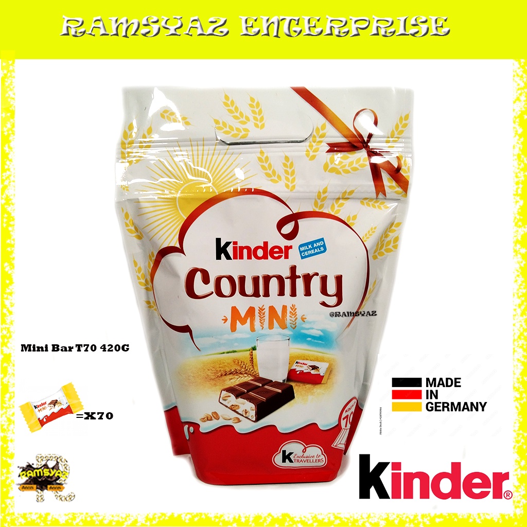 Kinder Country Chocolate Mini Bar T70 420G Coklat Kinder Shopee Malaysia