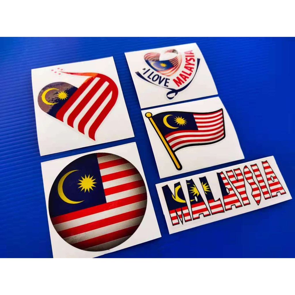 Stiker Bendera Malaysia Kereta Motor Print Sticker Shopee Malaysia