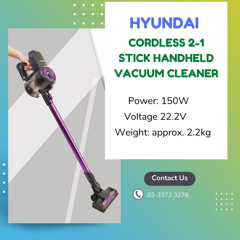 Hyundai Cordless 21 Stick Handheld Vacuum Cleaner Shopee Malaysia