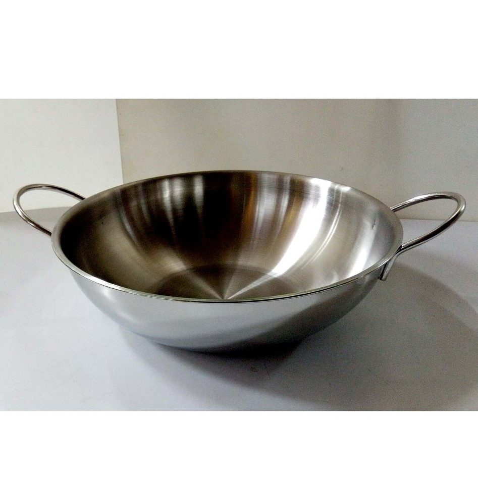 Stainless Steel Wok High Quality / Kuali Stainless Steel Bertangkai