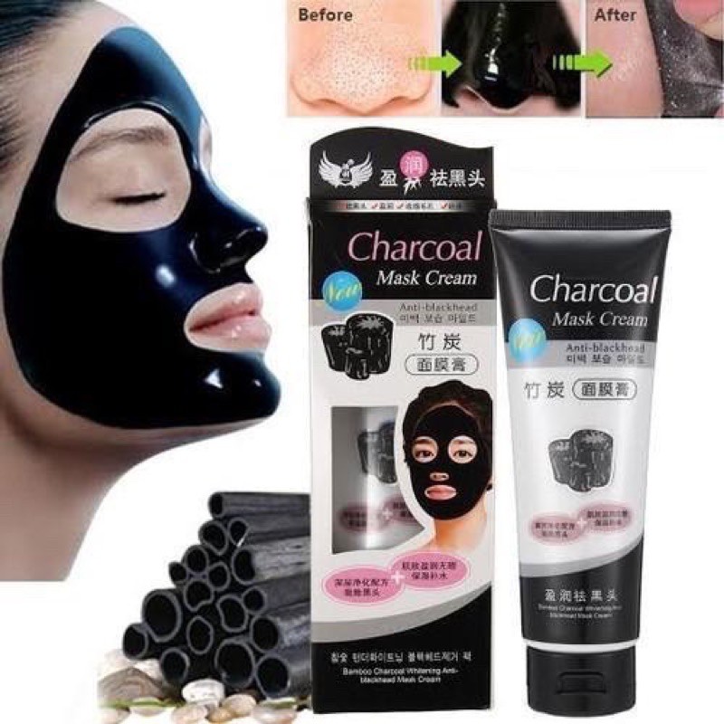 BLACK MASK CREAM MASK CHARCOAL ARANG ANTI BLACKHEAD Shopee Malaysia