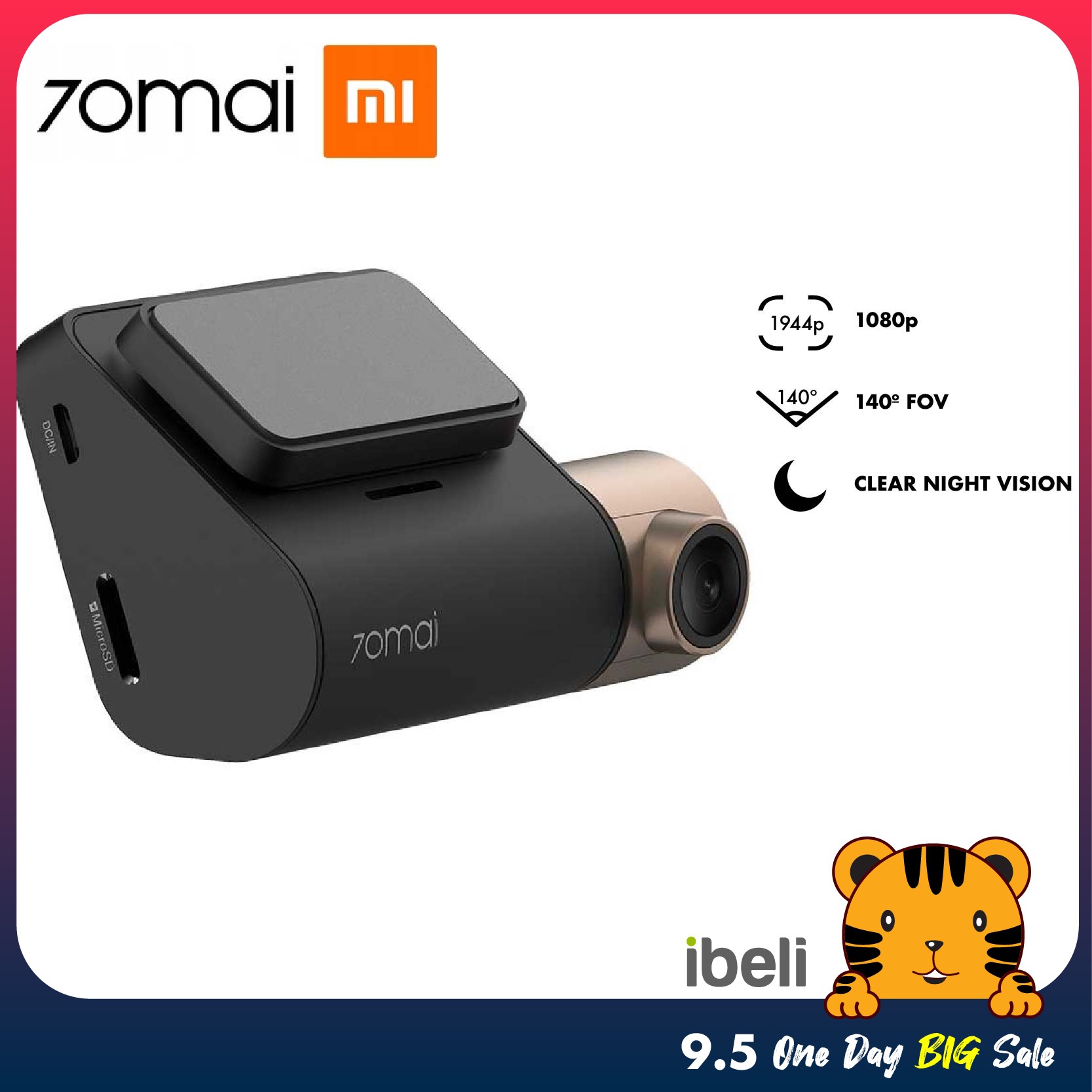 Xiaomi 70MAI Lite Car Recorder Dashcam D08 1080p Full HD with Night