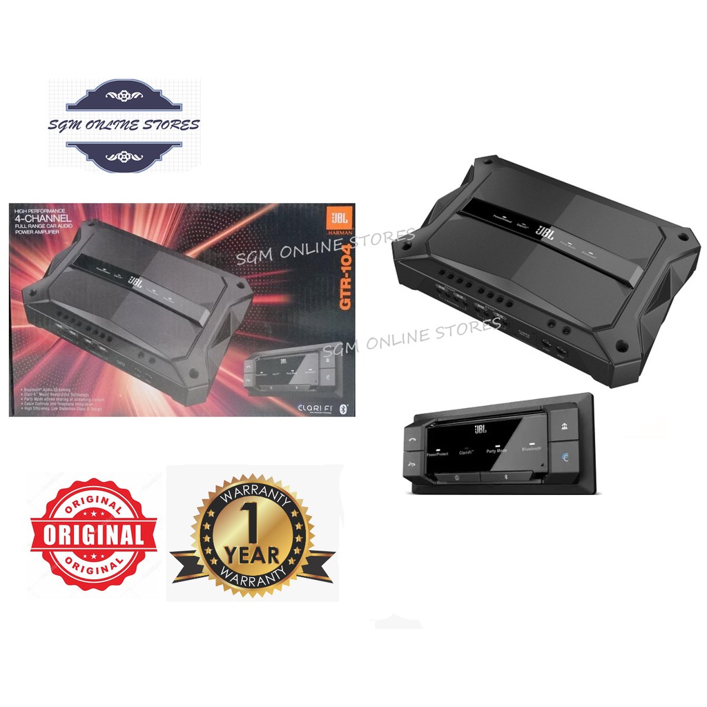 JBL GTR104 1500 Watts 4Channel Full Range Car Amplifier with Clari