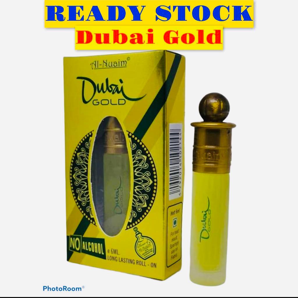 Al nuaim Dubai Gold 6ml (Alcohol Free) 100 Original from Saudi Arabia