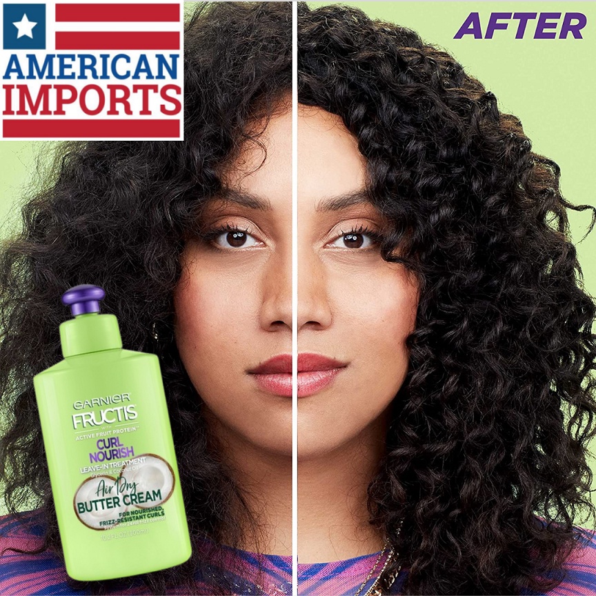 Garnier Hair Care Fructic Curl Nourish Butter Cream LeaveIn Conditioner for Curly Hair 300ml