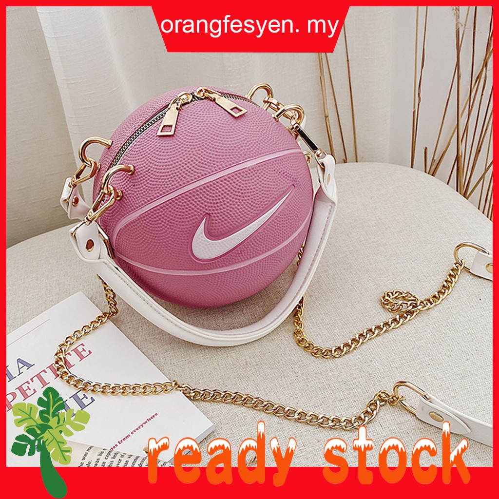 Fashion Fashion Basketball Sling Bag Pink Small Chains Bags Women's