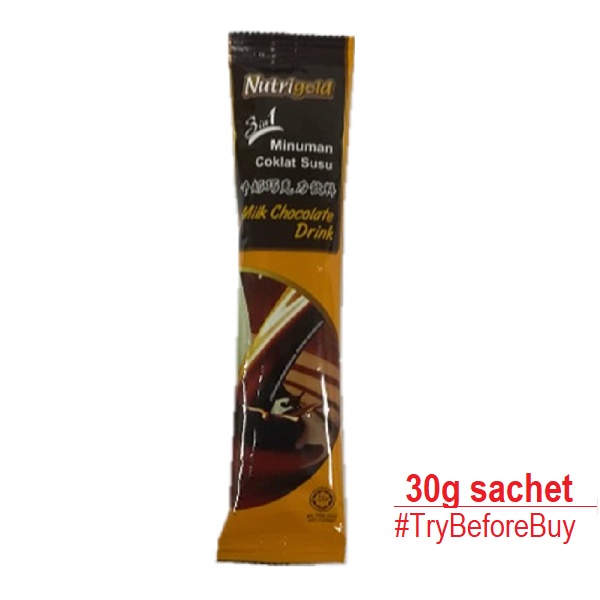 NUTRIGOLD 3in1 Milk Chocolate 30g sachet Shopee Malaysia